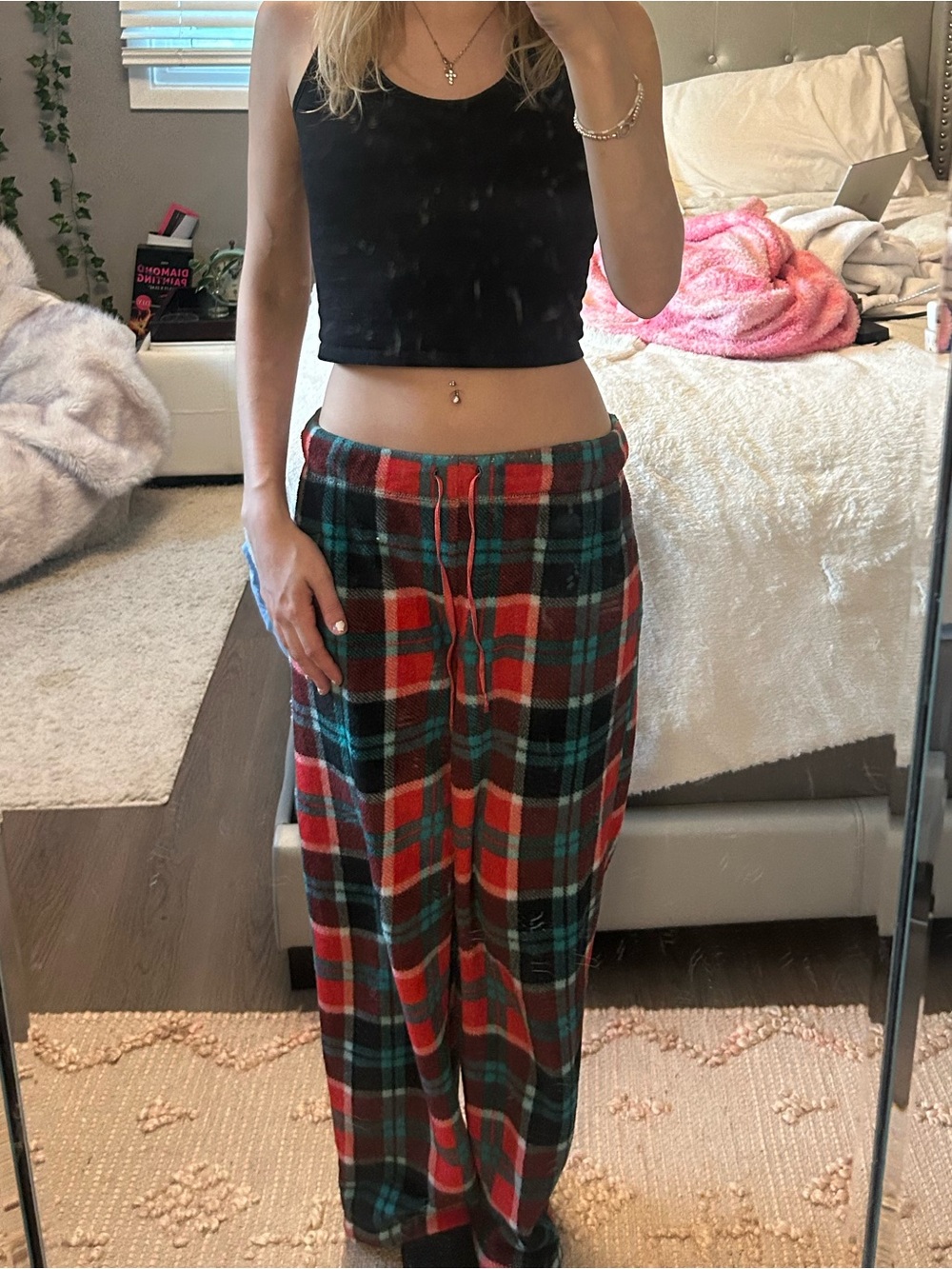 Secret Treasures Red & Green Plaid Lounge Pants